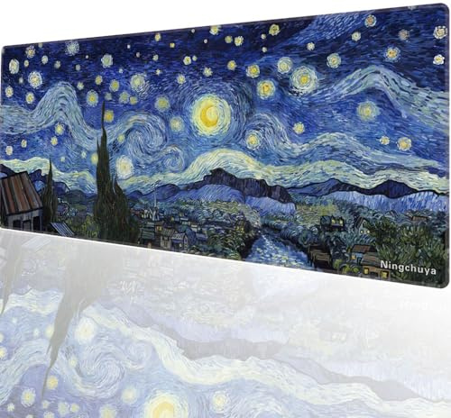 Ningchuya XL Mouse Mat, Large Gaming Mouse Pad 700x300mm, Non-Slip Rubber Base with Stitched Edges, Computer Keyboard Pad Mat for Gaming, Office & Home (70x30 Youhua04)