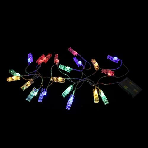 OFFSCH 1pièce Guirlande Lumineuse LED Décorative avec Pince Lampes Colorées pour Mariage Anniversaire Et Fêtes