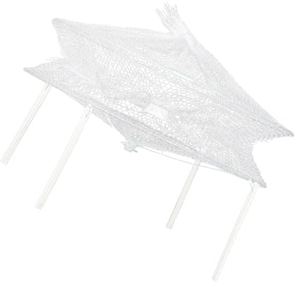 Parliky Trampa Redonda para Cangrejos y Camarones, Red De Pesca Multifilamento, Resistente y Ligera, Tamaño Mediano, Captura Peces Pequeños, Adecuado para Pesca Río y Exteriores