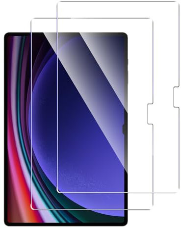 Anoowkoa 2 Pack Screen Protector for Samsung Galaxy Tab S10 Ultra/S9 Ultra/S8 Ultra 14.6 Inch Tempered Glass Tablet Film Guard Cover-Genuine Glass-One-Push Super Easy Installation