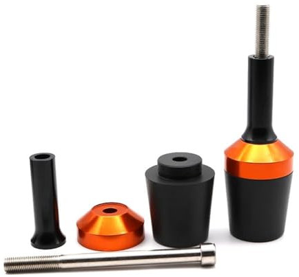 ABLSUR Motorrad Fallschutz Sturzpad Rahmen Sliders Crash Protector Pad Fit Für 790 Für Duke 2018 2019 2020 Schutz Fallende Schutz CNC Aluminium Pom Kunststoff(Orange)