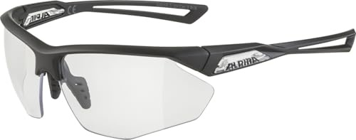 ALPINA NYLOS HR, sportglasögon för vuxna, svart-transparent matt, en storlek, maximalt skydd