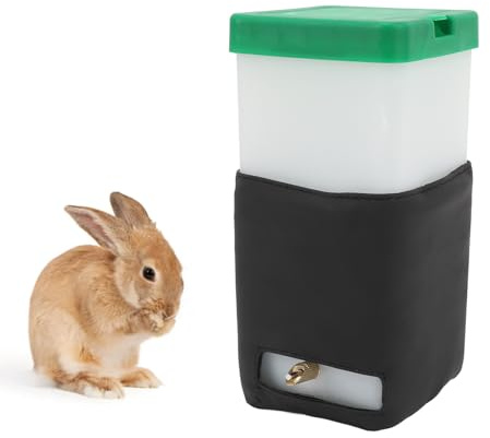 Heiz- und Trinkflasche für Kleintiere, 1-Liter mit Temperaturregler, ideal für Kaninchen, Hamster und Vögel, Wetterfest, Tragbar, Einfach zu Reinigen