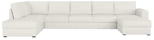 Mirjan24 Ecksofa Wilma Large für große Räume, 2 Bettkasten Schlaffunktion Schlafsofa Bettsofa Eckcouch Polsterecke Sofa Couch Couchgarnitur Wohnlandschaft (Flow 06, Seite: Links)