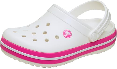 Crocs Crocband Clog T Träskor unisex – barn, White/Pink Crush, 22/23