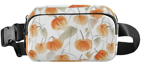 Riñonera de moda con patrón de fresa de acuarela con puntos, para mujeres y hombres, bolsa de pecho multiusos para viajes, Art Cape - Grosella espinosa blanca, 1 size