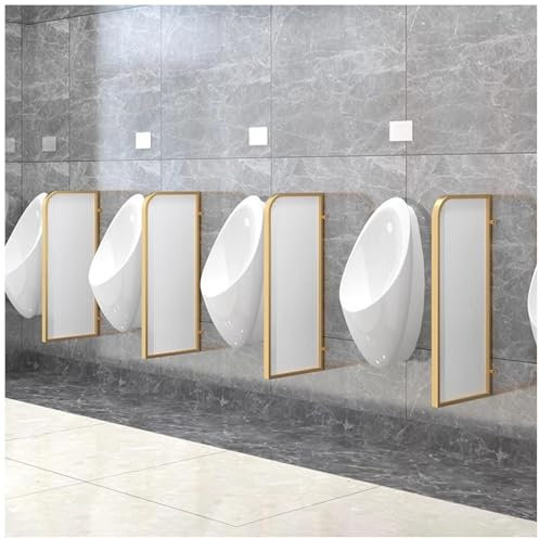 FLEPYHB Herren-Urinal-Sichtschutzwand, Wandmontierte Öffentliche Toilettentrennwand Mit Gehärtetem Glas, Urinal-Sichtschutz Für Hotel, Schule, Einkaufszentrum