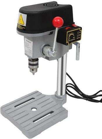 Taladro de Columna, Taladro de banco eléctrico de velocidad ajustable, for madera, herramienta for mejorar el hogar, accesorios de bricolaje.,para bricolaje en casa y jardín