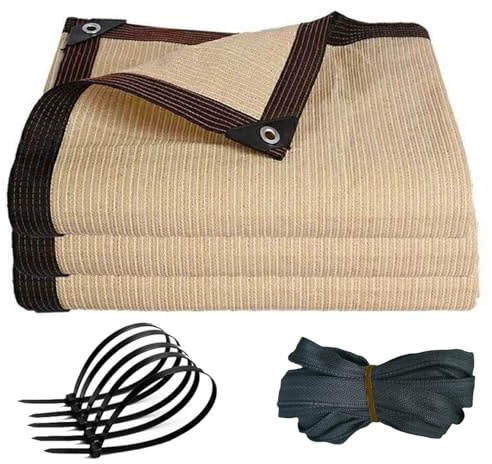 Genérico 90% Malla Sombreadora, Red de Sombra Toldos Exterior 1x2m 2x2.5m 3x4m 5x6m 6x9m 8x12m Vela de Sombra para Patio Camping Sombra Paño con Ojales Malla Sombre((5x5) m)
