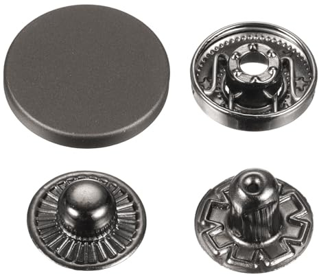 sourcing map 30 Sets Druckknöpfe, 20 mm, Metall-Schnappverschluss, Legierung, zum Aufnähen, für Mäntel, Leder, Marine, Boot, Leinwand, Schwarz