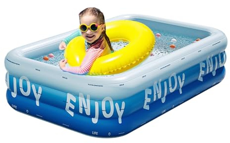 Piscine Gonflable | Piscine Gonflable D'extérieur - Résistant Aux UV pour Activités Familiales Été Plage Jardin