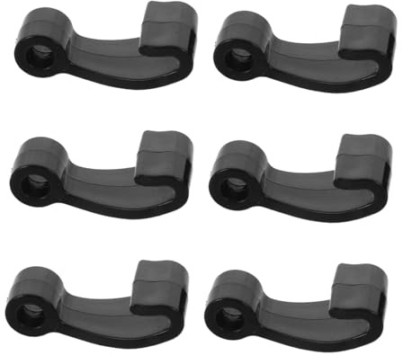 BESPORTBLE 6 Ganci J per Kayak e Ganci Bungee in Plastica Resistente per Fissaggio Equipaggiamento e Teloni Accessori Sicuri per Sport Acquatici e