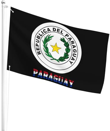 Color Vivo Pride Flag 90X150Cm Emblema De Paraguay-A Banderas De Terraza Resistente A La Intemperie Bandera Personalizada Para Granja, Halloween, Balcón
