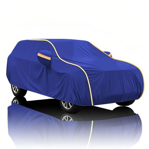 Coperchio auto impermeabile Tutto il giorno， per BMW X5 G05， Coperture complete per auto pioggia neve UV Protezione Oxford all'aperto Interno Cerniera destra Tasca con specchio