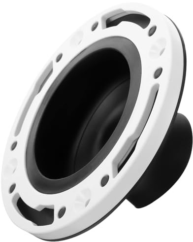 DEARMAMY Flangia Wc in Silicone Nero per Riparazione e Sostituzione Guarnizione Sigillante Stabile e Facile da Installare Kit Riparazione Completo per Fissaggio Sicuro e Tenuta Senza