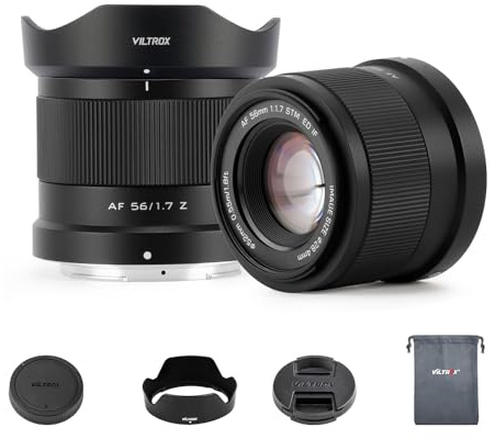 VILTROX 56 mm F1.7 Objectifs Autofocus APS-C pour Appareils Photo Nikon à Monture Z Objectifs Standard à Grande Ouverture Compatibles avec Nikon ZFC Z30 Z50 Z5 Z6 Z6II Z7 Z7II Z8 Z9