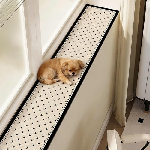fensterbank verkleidung innen Wasserdichte Fensterbankmatte, Dekoratives Sitzkissen für Erkerfenster für Hund und Katze, Individuell Anpassbare Fensterbankmatratze(Style1,24x4in/60x10cm)