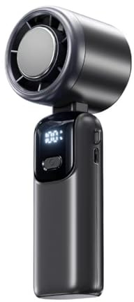 S17 Ventilatore portatile USB Silenzioso Grande Vento Display digitale Piccola doppia potenza Lunga durata della batteria Portatile True Cooling Technology Turbocharged Ultra-Level Risparmio