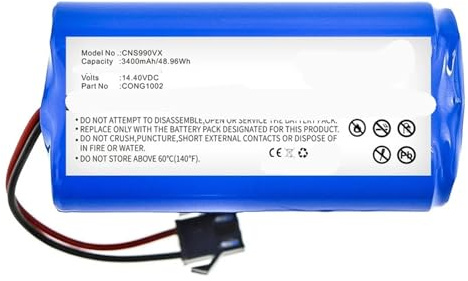 Batería De Robot Aspirador 14,4 V 3400mAh, Compatible con Conga, Compatible con Excellence, 990 950 999 1090 1099 1190 1990 2290Ultra