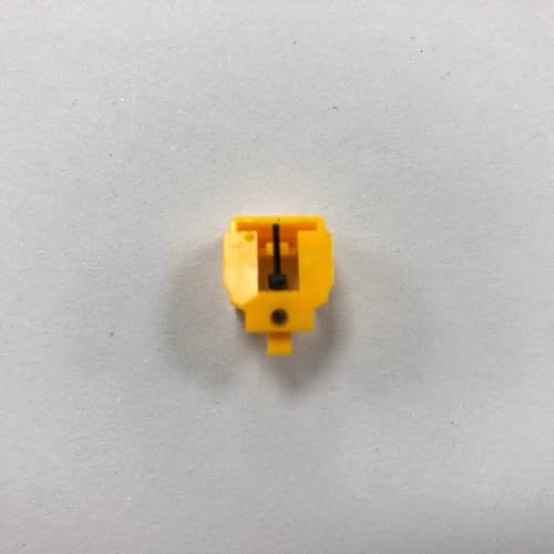 1 styck ATN3600LE skivspelarnål ersättning för Audio-Technica ALE33, konisk 0,3 x 0,7 mm för AT-LP60X/AT-LP60/AT-PL300-serien, förbättrad ljudkvalitet, enkel installation (gul)