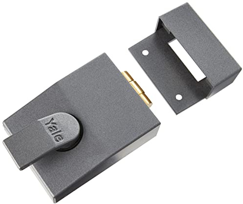 Yale B-81-DMG-PB-60 Standard Nightlatch, Standard Security, Dark Metallic Finish/Brass Cylinder, 60 mm Backset