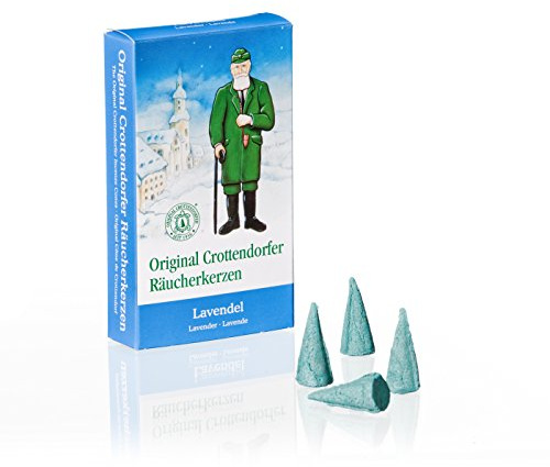 Crottendorfer Räucherkerzen - Räucherkerzen/Duftkerze - Lavendel - 24 Stück, Größe M - Made in Germany