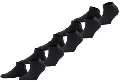 ESPRIT Solid W Sn algodón lisos pack múltiple, Calcetines cortos Mujer, Negro Black 3000-O, 36-41