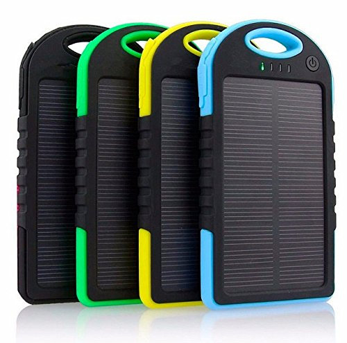 Power Bank Solar Cargador BATERIA Externo 5000mAh Universal Smartphone