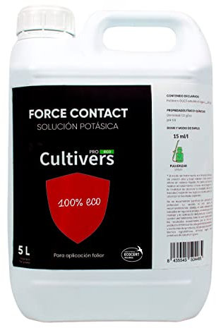 CULTIVERS Jabón Potásico Ecológico 5 L. Súper concentrado. Actúa por Contacto. Múltiple usos, 100% Natural Protección para tus Plantas, Solución Potásica