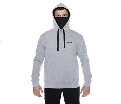 LOCO Ninja Ultras Hooligan ACAB Riot Kapuzenpullover mit eingearbeiteter Sturmhaube L12