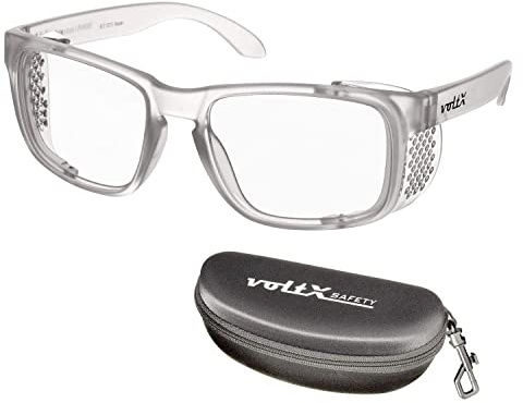 voltX CRYSTAL Gafas de Seguridad Lectura Integral | Certificadas CE EN166F. Lentes transparentes UV400 antivaho.