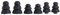 gszfsm001 3 paires (S/M/L) de bouchons d'écouteurs intra-auriculaires en silicone à 3 couches (noir)