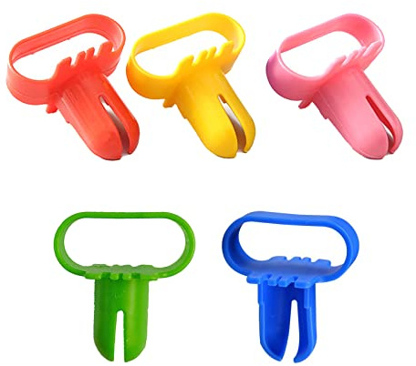 Ballongverktyg, bindor, ballongknutar, 5 stycken ballongknutar, 5,5 x 7,5 cm, ballongdekorationstillbehör, verktyg för fester, bröllop, erofningsceremonier och födelsedagar (gul, rosa, blå, grön, röd)