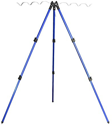 Tripode pesca Rodas de pesca ajustables Soporte multifunción Telendo de barra telescópica Plegable Equipo de pesca al aire libre plegable trípode Rodas de pescar Stand Soporte para cañas de pescar