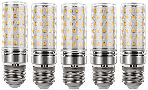 I-SHUNFA E27 LED Maiskolben Lampen Warmweiss 3000K 7W AC100-265V LED Mais Birnen Ersatz 70W Halogenlampe Nicht Dimmbar Kleine Kerze Schraube Glühbirne 5er Pack