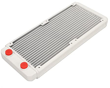 Radiador de Refrigeración por Agua, Radiador Intercambiador de Calor de Aluminio de 18 Tubos para PC CPU, Sistema de Refrigeración por Agua, Rosca G1/4, 240 Mm