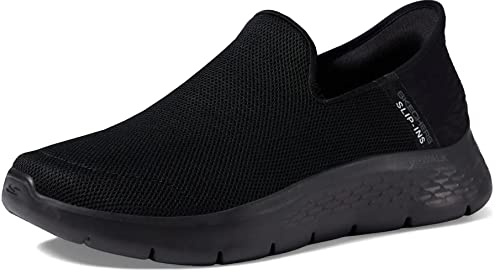 Skechers Chaussures à Enfiler Mains Libres pour Homme : Go Walk Flex No Hands Sneaker, Noir/Noir, 14 X-Wide