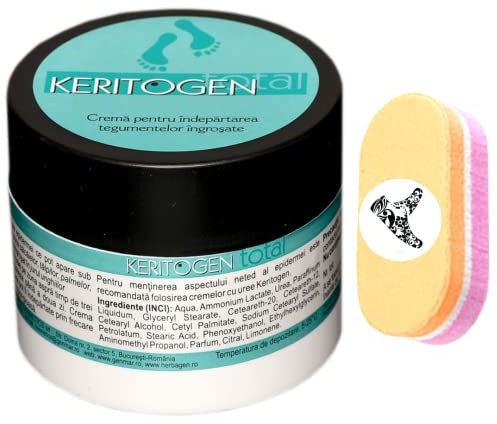 KERITOGEN TOTAL Pomata Callifugo - Elimina Duroni Calli Verruche e Occhi di Pernice, Calli del Contorno Unghia - Extra Forte - Calli Duri e Molli, Occhi di Pernice e Duroni - Anti Callosità - 50g
