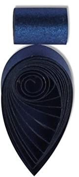 ODETOJOY Quilling-Papierstreifen, 3 mm, Rolle für Bastelarbeiten, Kartenherstellung, einfarbige Quilling-Streifen, 0,3 cm, 60 Stück (Marineblau)