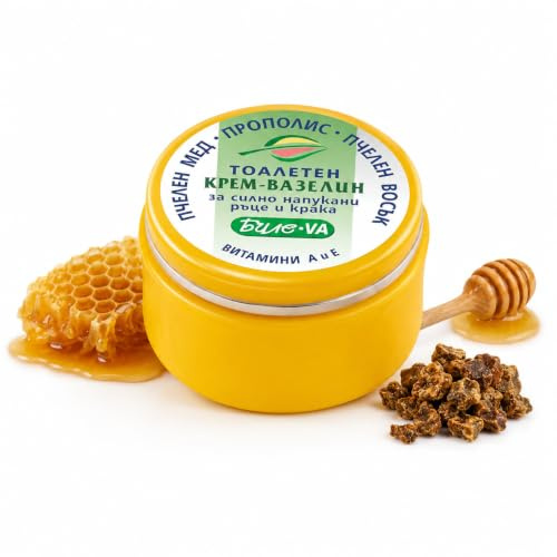 BODI BEAUTY VA Hand- & Fotkräm 40 ml Propolis Honung Vitamin A & E | Rik hand- och fotkräm med propolis honung och bivax för mycket torr sträv och sprucken hud på händer och fötter
