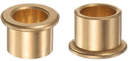 QUARKZMAN 2pz Flangia Cuscinetto Manicotto 12mm Alesaggio x 16mm OD x 12mm Lunghezza x 2mm Flangia Spessore, Bronzo Boccola Autolubrificante Boccole Manicotto per Attrezzature Industriali