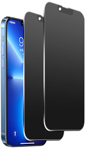 Funrae Matte Sichtschutz Schutzfolie Kompatibel mit iPhone 13 Pro Max für Panzerglas [2 Stück], 9H Anti Fingerabdrücke Matt Anti-Spy Folie, Blendschutz Privacy Anti-Spähen Schutzglas