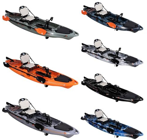 Galaxy Kayak Supernova Junior Angelkajak Fishing Kayak mit Pedalantrieb, Farbe (G) Graphit