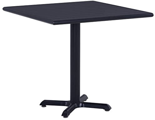ULUYYUC Bartisch Tisch Beistelltisch Hölzern Esstisch Gartentisch GartenGartentisch Schwarz 80x80x75 cmgeeignet für Balkone, Terrassen und Laubengänge