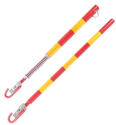 SICHENSH 5T Abschleppstange Pannenhilfe Auto Abschleppstange mit Federdämpfung Schleppstange mit 175cm Schlepplänge und 5000kg Max. Zugkraft | EU Stock (Rot, Gelb)