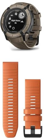 Garmin Instinct 2 Solar – GPS Smartwatch with Infinite Battery Life in Smartwatch Mode & QuickFit Band