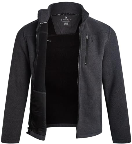 Spyder Herren M Spyd Sherp Flc Zip Fleecejacke | Warme, leichte, gemütliche Oberbekleidung, Alltagsschicht zum Wandern, Pendeln, Reisen und bei kaltem Wetter im Freien