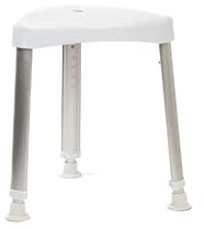 Homecare Innovation® Dreieckiger Duschhocker - höhenverstellbar - bis 136 kg - Weiß