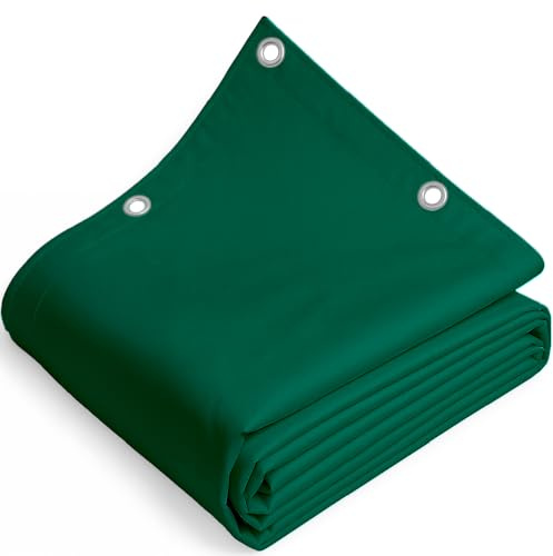 Telomeriti Telone in PVC 650g/m², con Occhielli in Alluminio, Rinforzato, per Camion, Impermeabile, Copritutto da Esterno, Vari Colori, Made in Italy (Verde Scuro, 3x8 Metri (24 MQ))