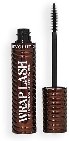 Revolution, Wrap Lash Tubing Mascara, Smudge-Proof & Water-Resistant for Length & Volume, Vegan & Cruelty-Free, Brown, 8.5ml